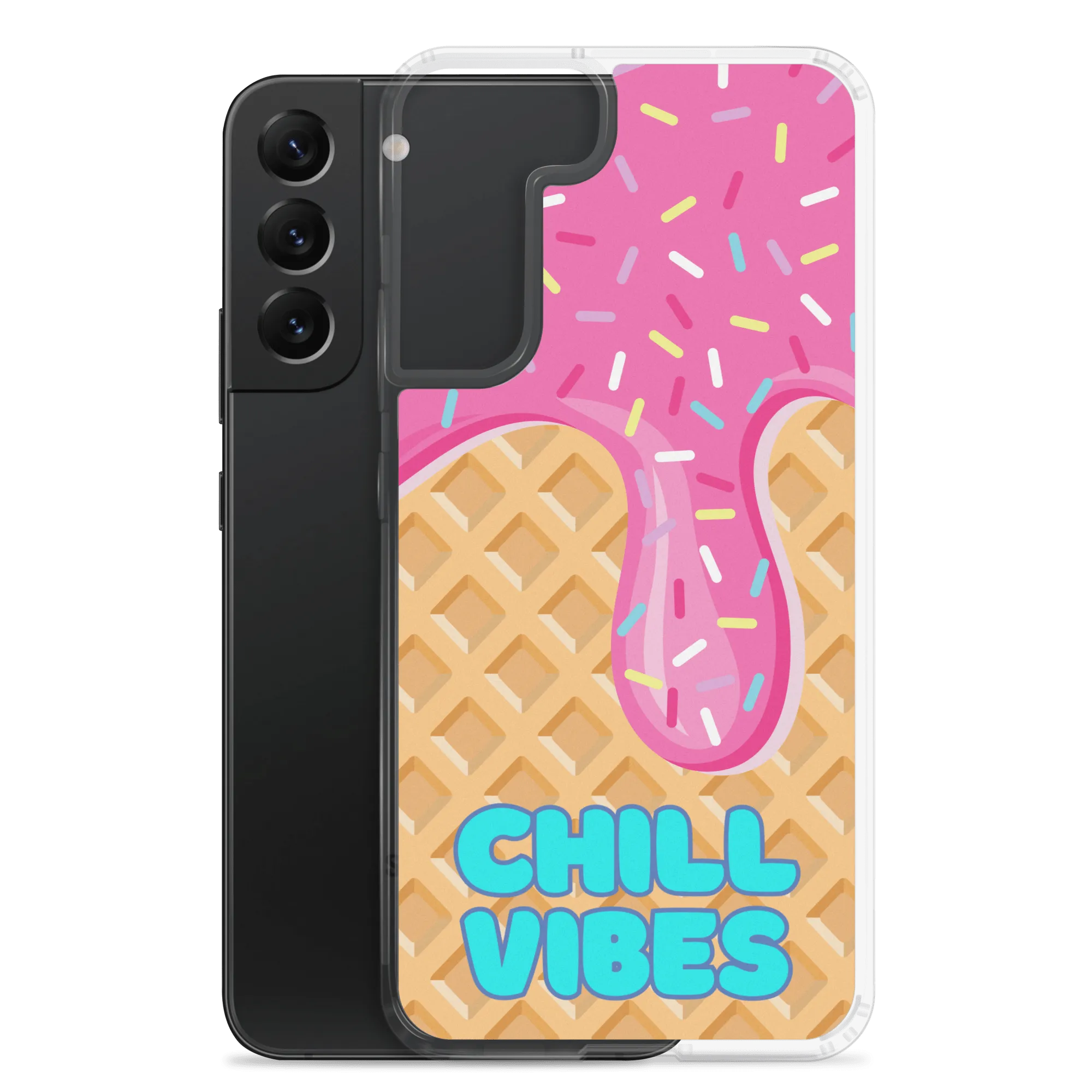 "Chill Vibes" Waffle Cone Phone Case (Samsung Galaxy S10/S10 /S10e/S20/S20 FE/S20 Plus/S20 Ultra/S21/S21 Plus/S21 Ultra/S22/S22 Plus/S22 Ultra)
