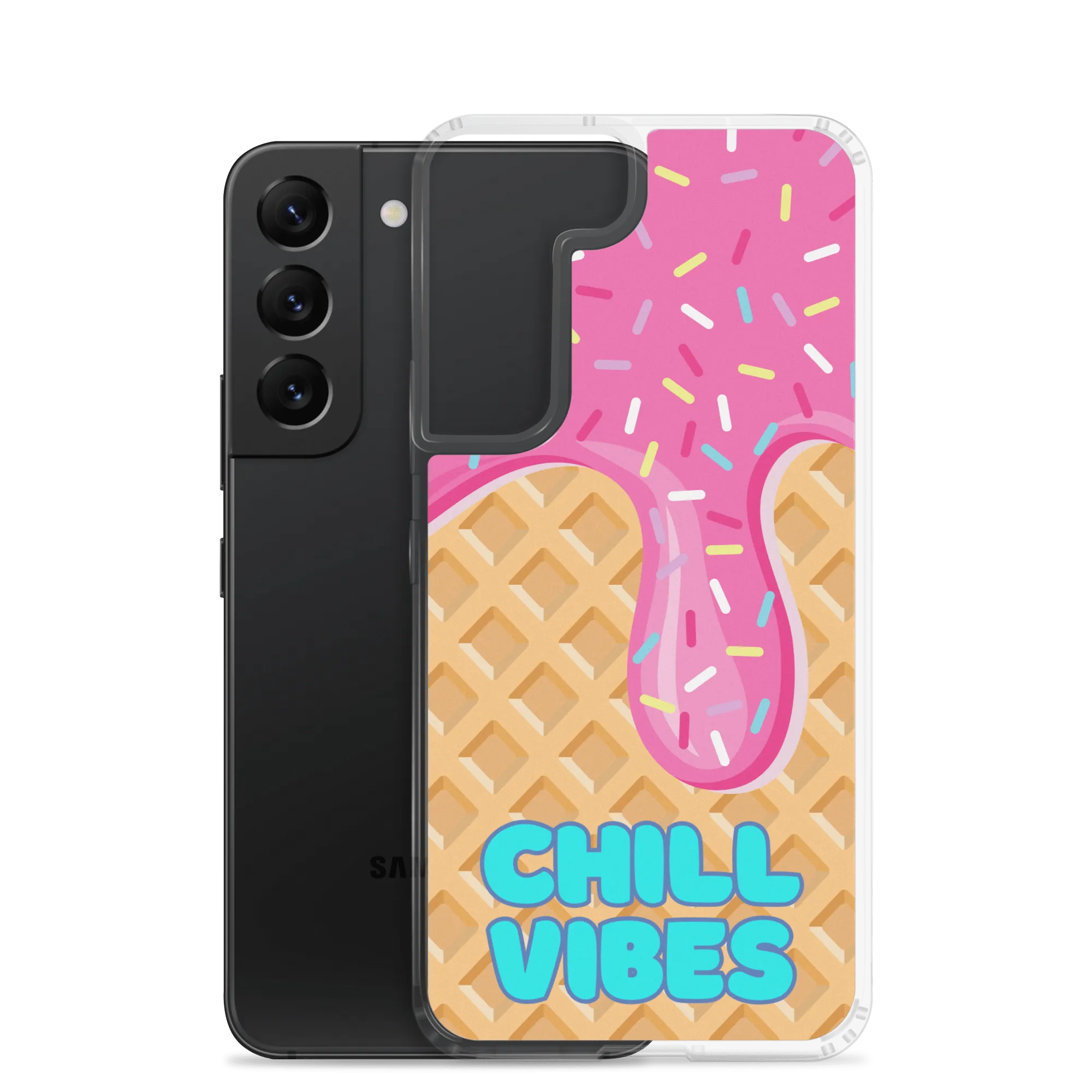 "Chill Vibes" Waffle Cone Phone Case (Samsung Galaxy S10/S10 /S10e/S20/S20 FE/S20 Plus/S20 Ultra/S21/S21 Plus/S21 Ultra/S22/S22 Plus/S22 Ultra)