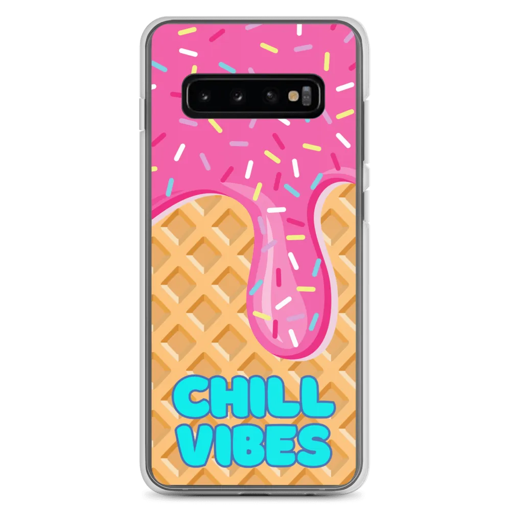 "Chill Vibes" Waffle Cone Phone Case (Samsung Galaxy S10/S10 /S10e/S20/S20 FE/S20 Plus/S20 Ultra/S21/S21 Plus/S21 Ultra/S22/S22 Plus/S22 Ultra)