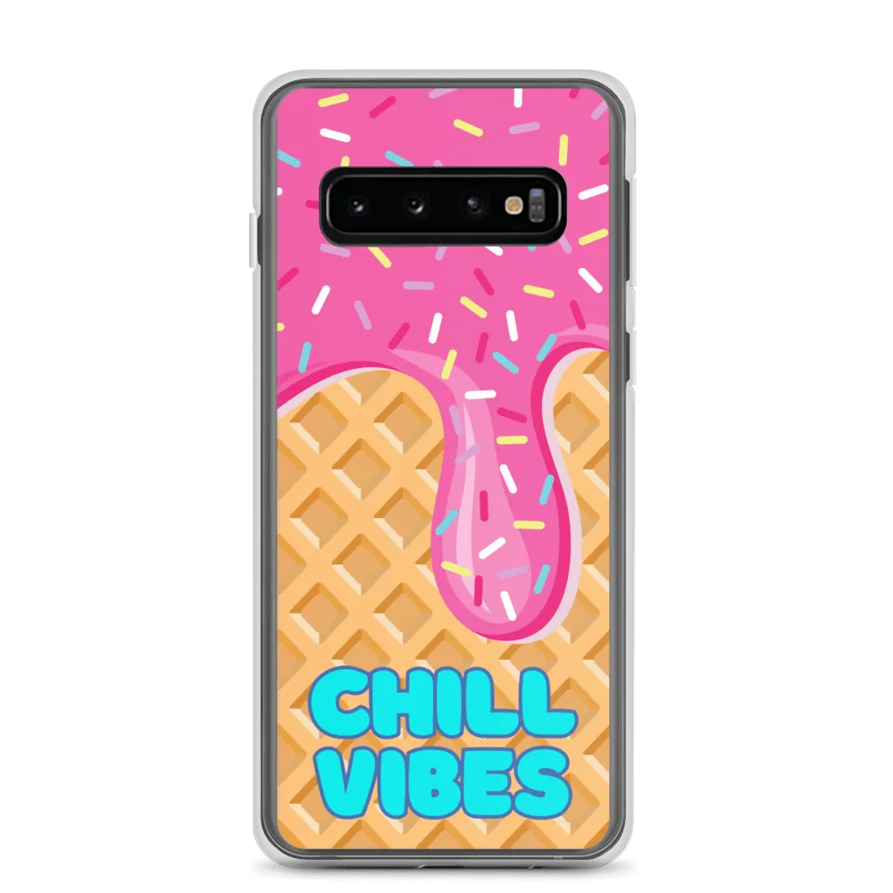 "Chill Vibes" Waffle Cone Phone Case (Samsung Galaxy S10/S10 /S10e/S20/S20 FE/S20 Plus/S20 Ultra/S21/S21 Plus/S21 Ultra/S22/S22 Plus/S22 Ultra)