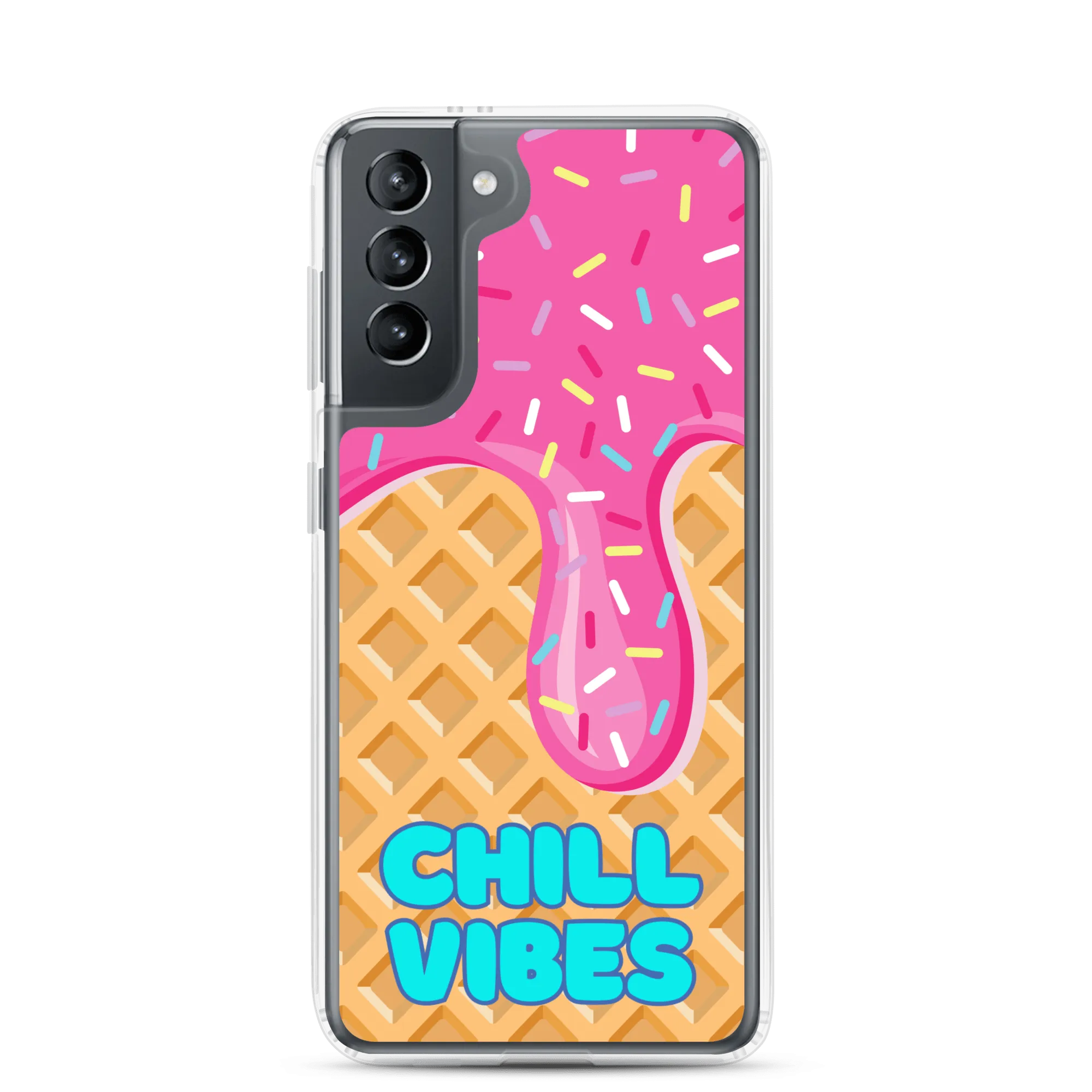"Chill Vibes" Waffle Cone Phone Case (Samsung Galaxy S10/S10 /S10e/S20/S20 FE/S20 Plus/S20 Ultra/S21/S21 Plus/S21 Ultra/S22/S22 Plus/S22 Ultra)