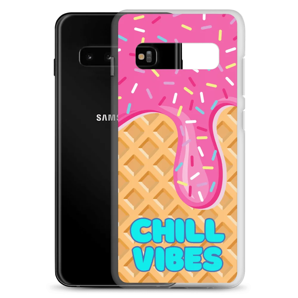 "Chill Vibes" Waffle Cone Phone Case (Samsung Galaxy S10/S10 /S10e/S20/S20 FE/S20 Plus/S20 Ultra/S21/S21 Plus/S21 Ultra/S22/S22 Plus/S22 Ultra)