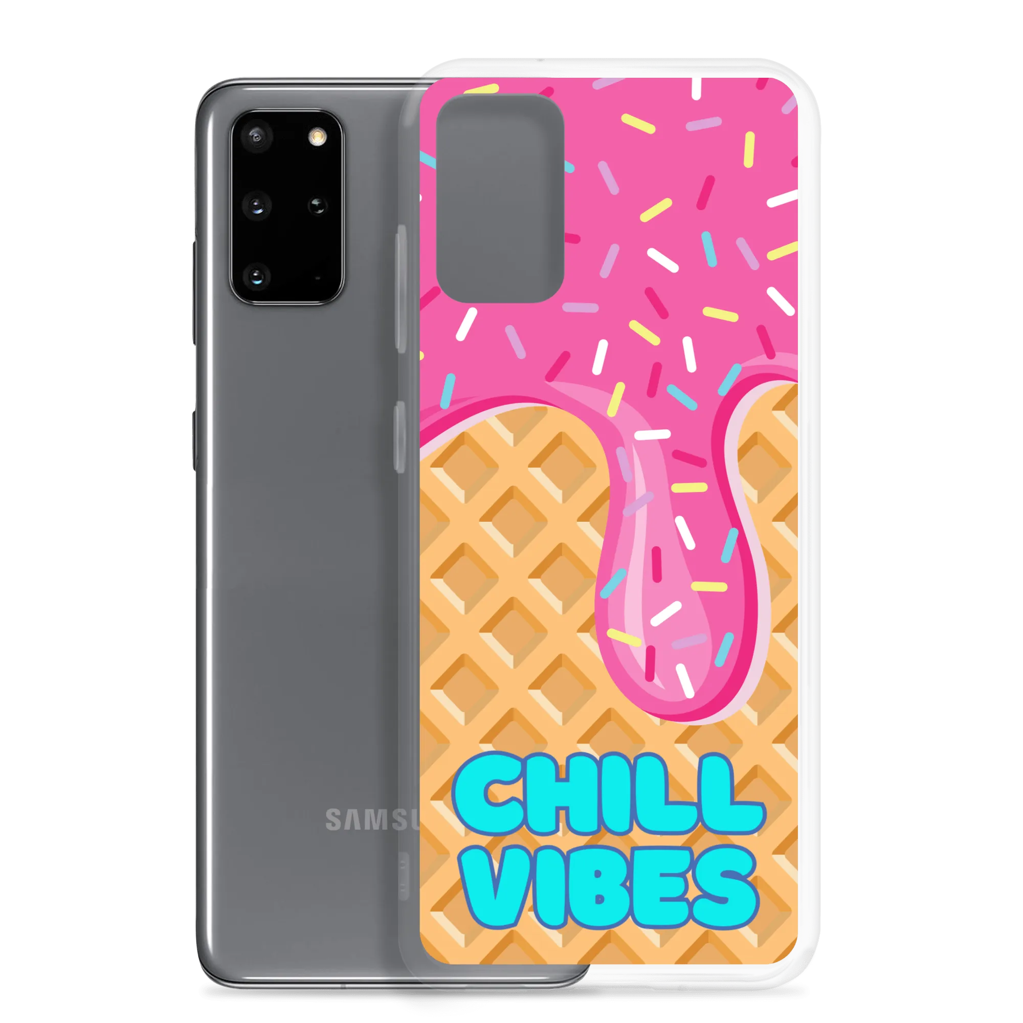 "Chill Vibes" Waffle Cone Phone Case (Samsung Galaxy S10/S10 /S10e/S20/S20 FE/S20 Plus/S20 Ultra/S21/S21 Plus/S21 Ultra/S22/S22 Plus/S22 Ultra)