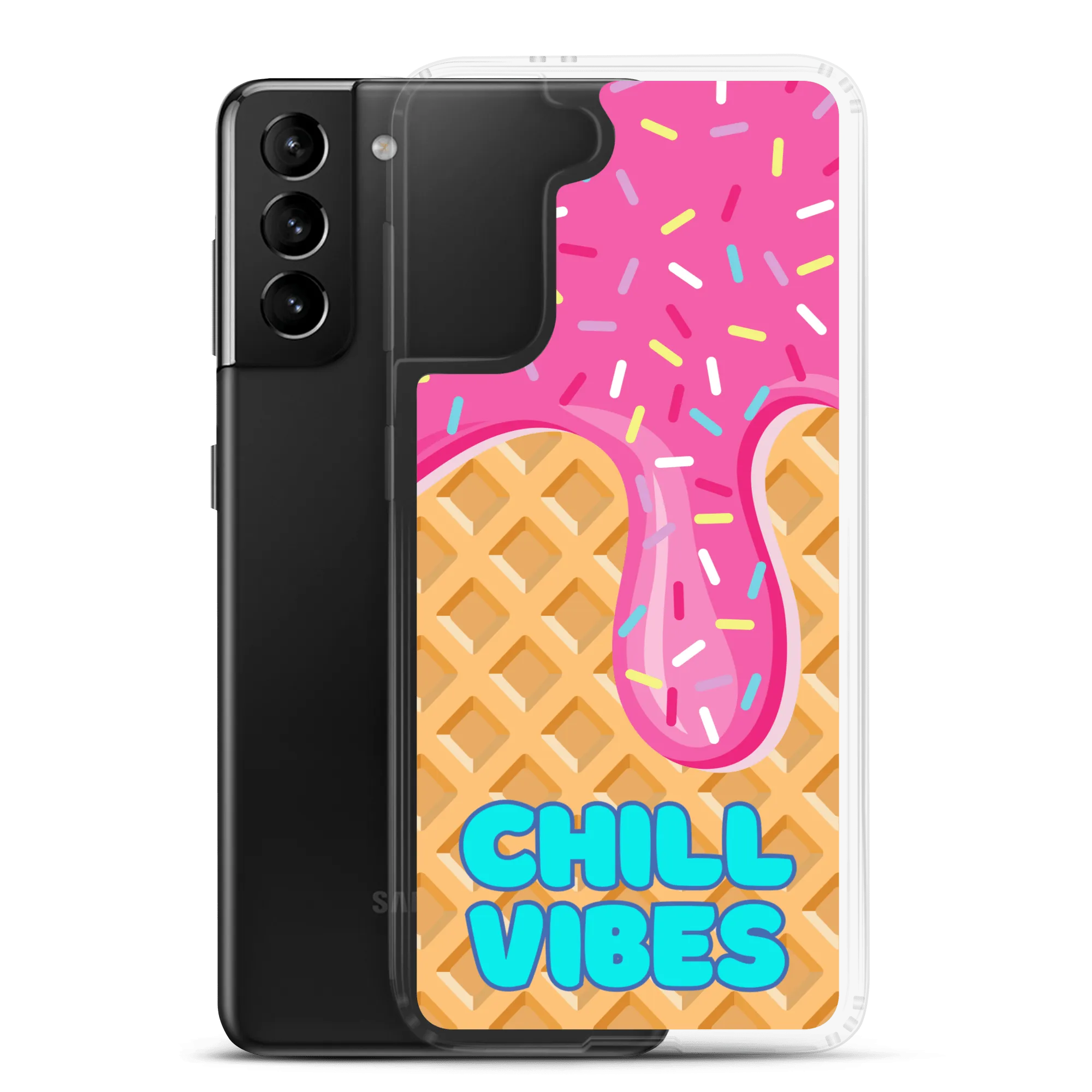 "Chill Vibes" Waffle Cone Phone Case (Samsung Galaxy S10/S10 /S10e/S20/S20 FE/S20 Plus/S20 Ultra/S21/S21 Plus/S21 Ultra/S22/S22 Plus/S22 Ultra)