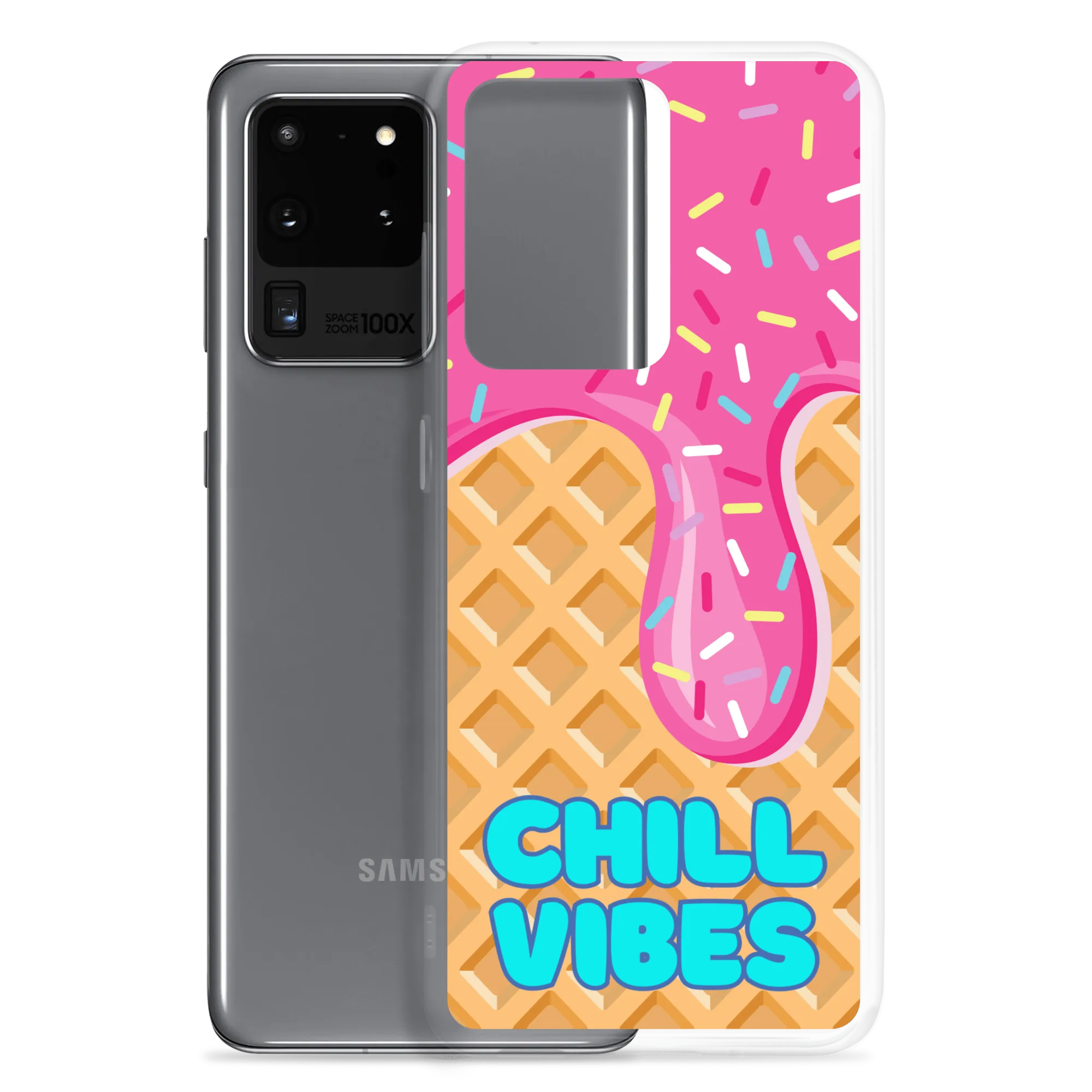 "Chill Vibes" Waffle Cone Phone Case (Samsung Galaxy S10/S10 /S10e/S20/S20 FE/S20 Plus/S20 Ultra/S21/S21 Plus/S21 Ultra/S22/S22 Plus/S22 Ultra)