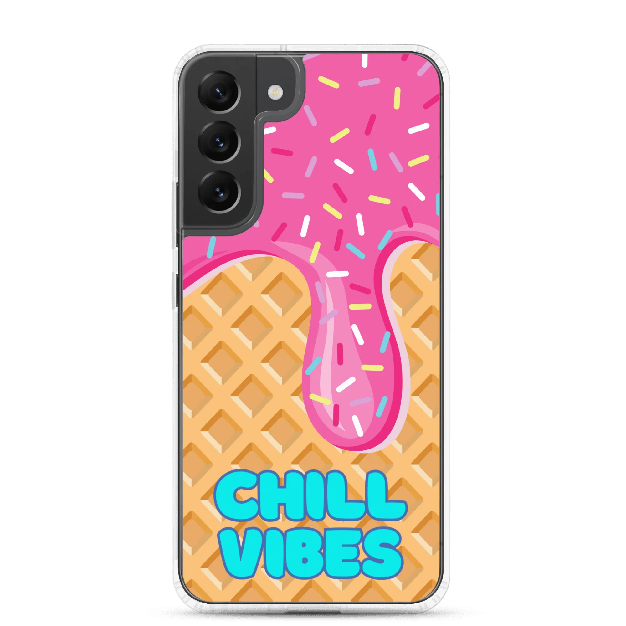 "Chill Vibes" Waffle Cone Phone Case (Samsung Galaxy S10/S10 /S10e/S20/S20 FE/S20 Plus/S20 Ultra/S21/S21 Plus/S21 Ultra/S22/S22 Plus/S22 Ultra)