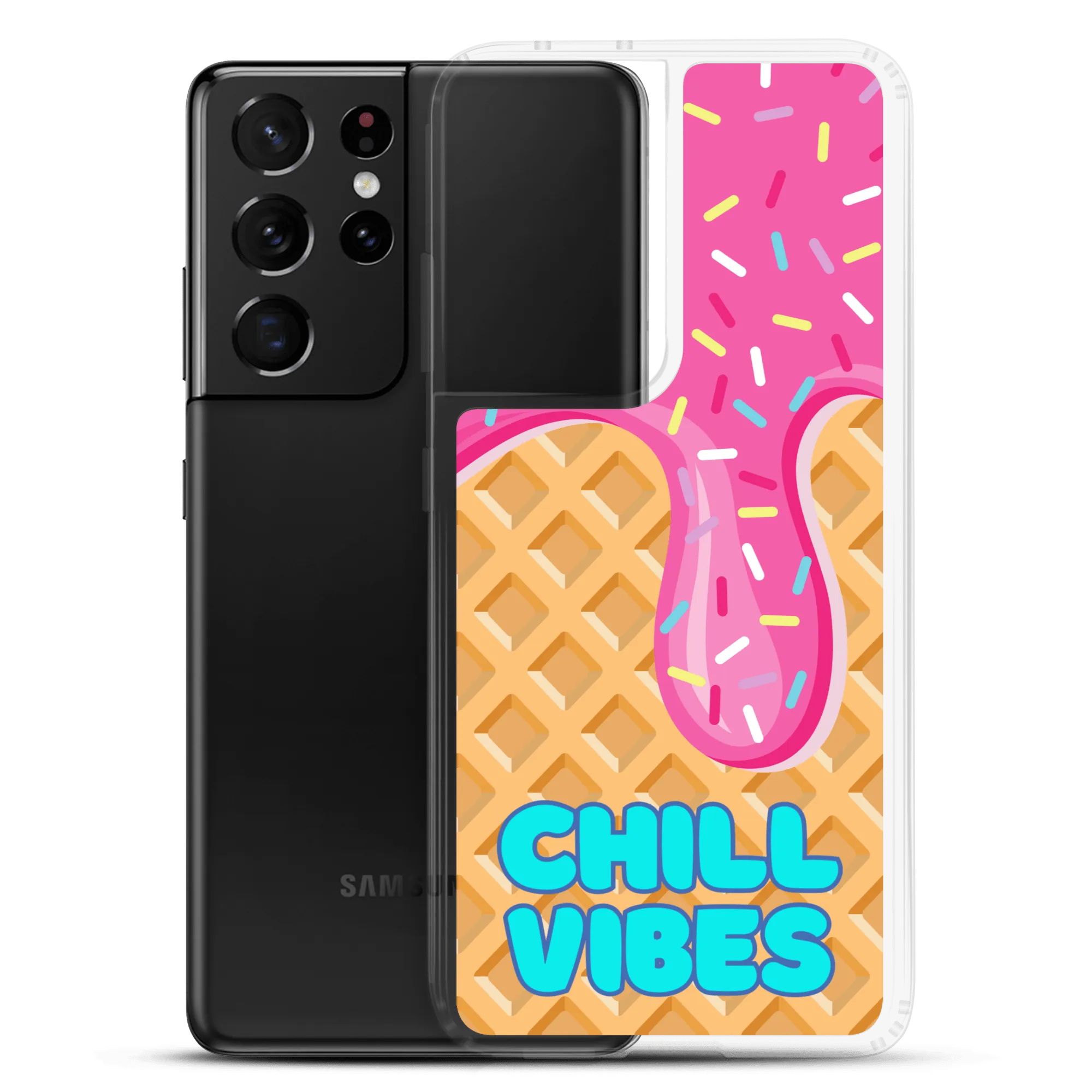 "Chill Vibes" Waffle Cone Phone Case (Samsung Galaxy S10/S10 /S10e/S20/S20 FE/S20 Plus/S20 Ultra/S21/S21 Plus/S21 Ultra/S22/S22 Plus/S22 Ultra)