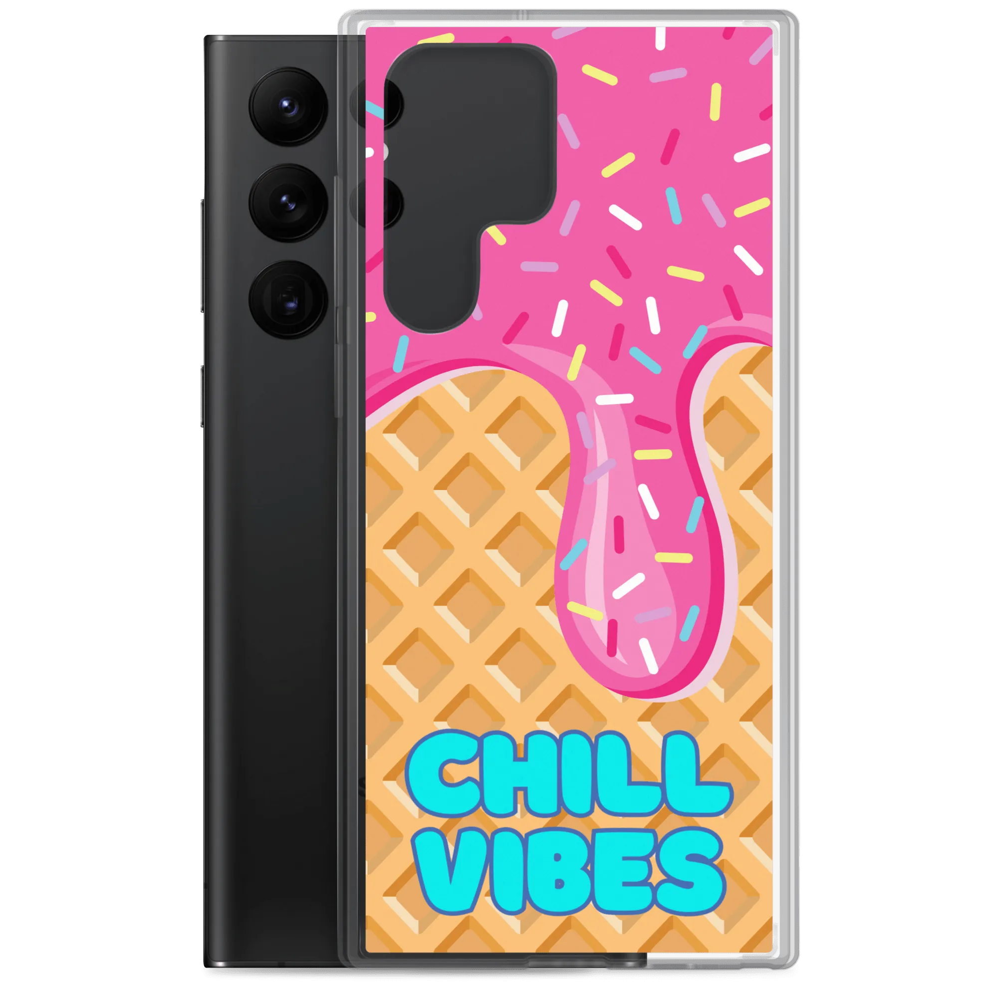 "Chill Vibes" Waffle Cone Phone Case (Samsung Galaxy S10/S10 /S10e/S20/S20 FE/S20 Plus/S20 Ultra/S21/S21 Plus/S21 Ultra/S22/S22 Plus/S22 Ultra)