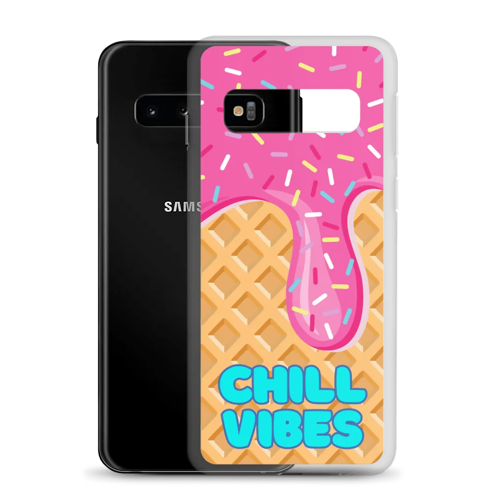 "Chill Vibes" Waffle Cone Phone Case (Samsung Galaxy S10/S10 /S10e/S20/S20 FE/S20 Plus/S20 Ultra/S21/S21 Plus/S21 Ultra/S22/S22 Plus/S22 Ultra)