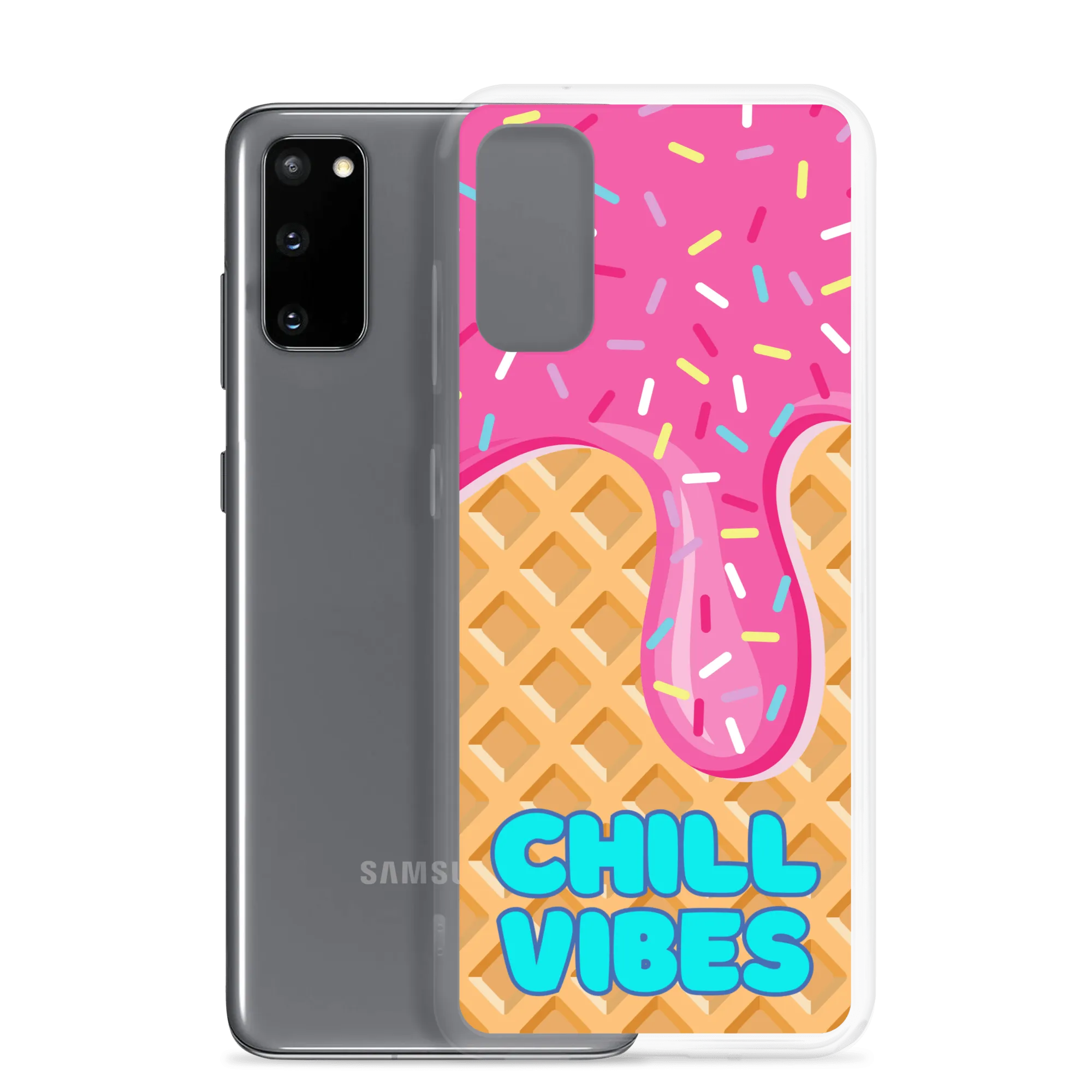 "Chill Vibes" Waffle Cone Phone Case (Samsung Galaxy S10/S10 /S10e/S20/S20 FE/S20 Plus/S20 Ultra/S21/S21 Plus/S21 Ultra/S22/S22 Plus/S22 Ultra)