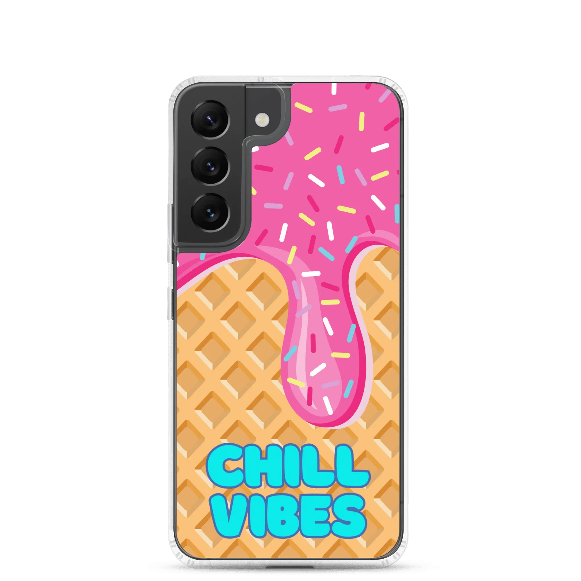 "Chill Vibes" Waffle Cone Phone Case (Samsung Galaxy S10/S10 /S10e/S20/S20 FE/S20 Plus/S20 Ultra/S21/S21 Plus/S21 Ultra/S22/S22 Plus/S22 Ultra)