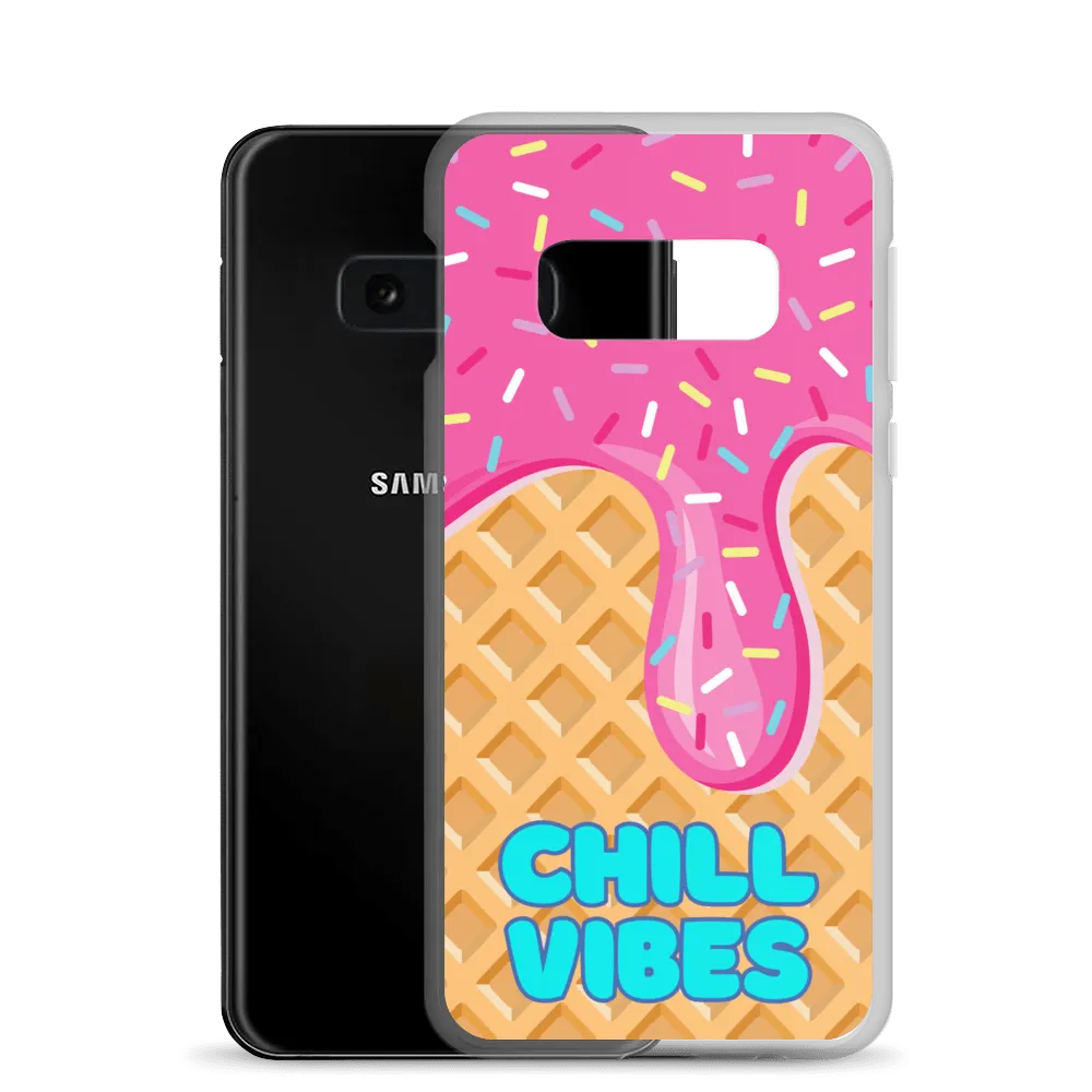 "Chill Vibes" Waffle Cone Phone Case (Samsung Galaxy S10/S10 /S10e/S20/S20 FE/S20 Plus/S20 Ultra/S21/S21 Plus/S21 Ultra/S22/S22 Plus/S22 Ultra)