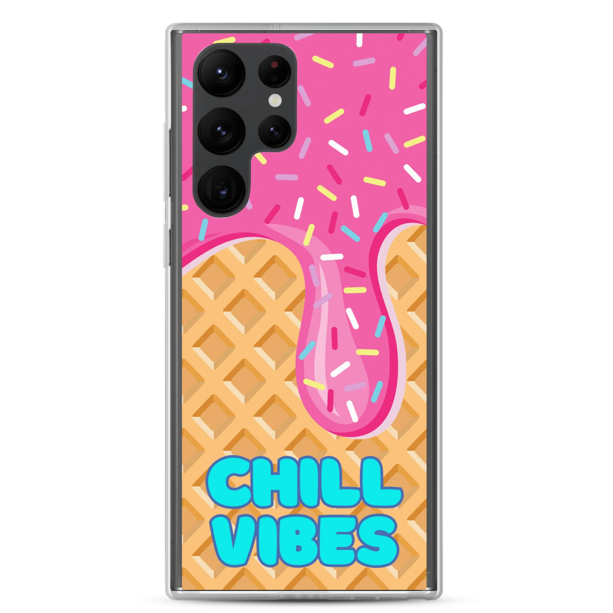 "Chill Vibes" Waffle Cone Phone Case (Samsung Galaxy S10/S10 /S10e/S20/S20 FE/S20 Plus/S20 Ultra/S21/S21 Plus/S21 Ultra/S22/S22 Plus/S22 Ultra)