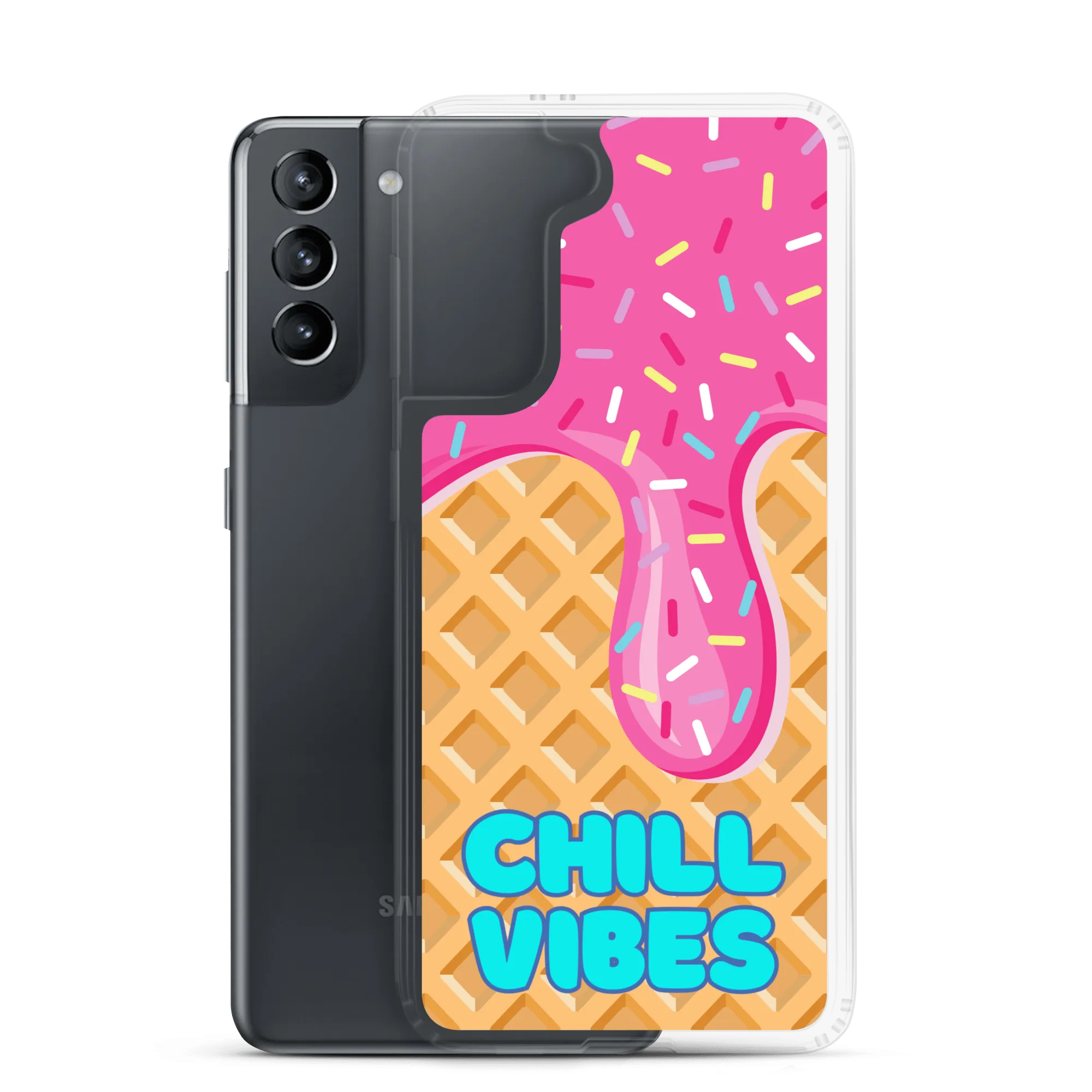 "Chill Vibes" Waffle Cone Phone Case (Samsung Galaxy S10/S10 /S10e/S20/S20 FE/S20 Plus/S20 Ultra/S21/S21 Plus/S21 Ultra/S22/S22 Plus/S22 Ultra)