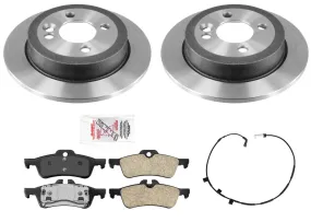 Rear Disc Brake Rotors Pads Sensors for Mini Cooper Base Hatchback 2007-2008
