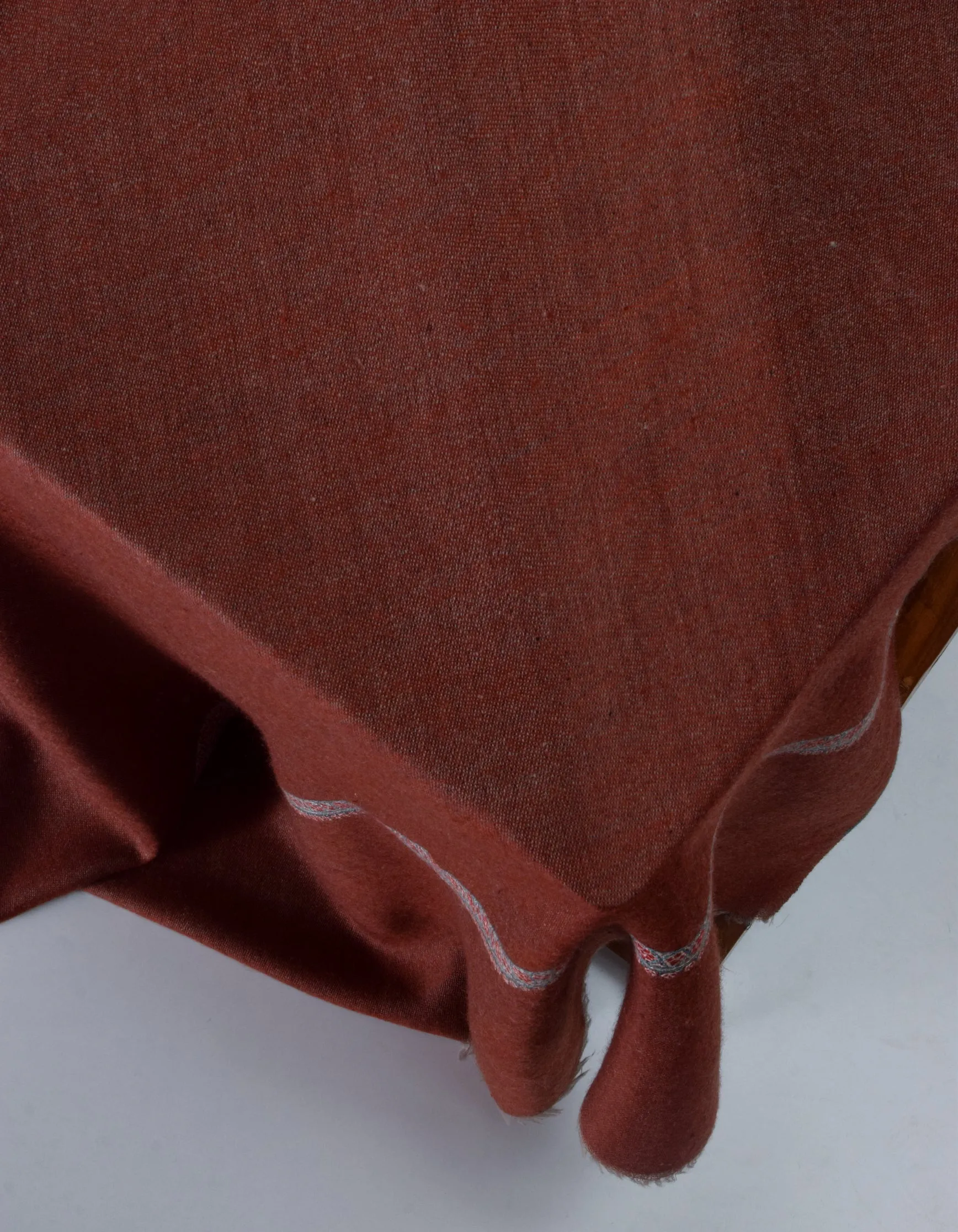 Redwood Brown Handwoven Sozni Embroidered Cashmere Pashmina Shawl
