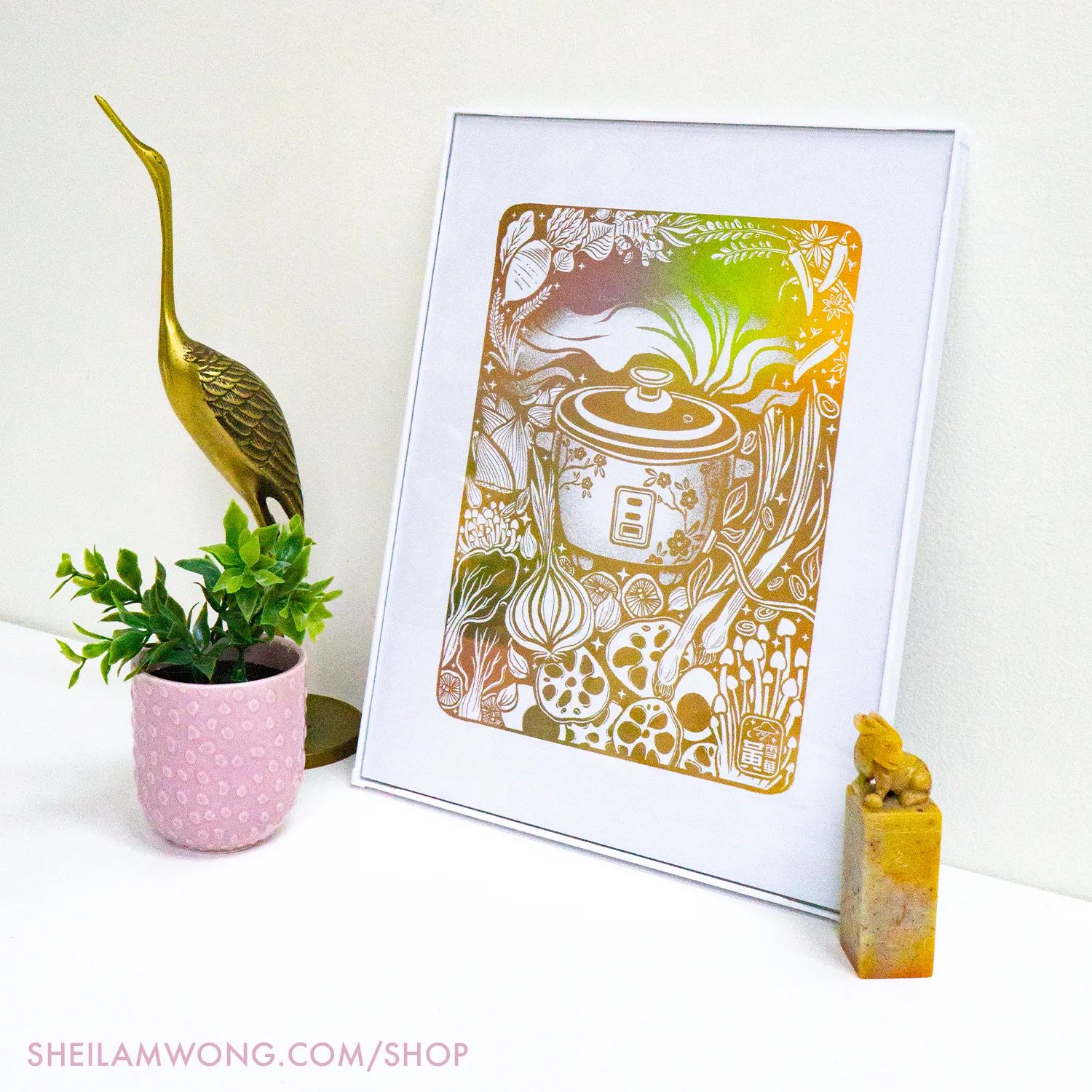 Rice Cooker 8.5"x11" Foil Print