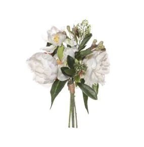 Rogue Peony Mix Bouquet 23x23x33cm White