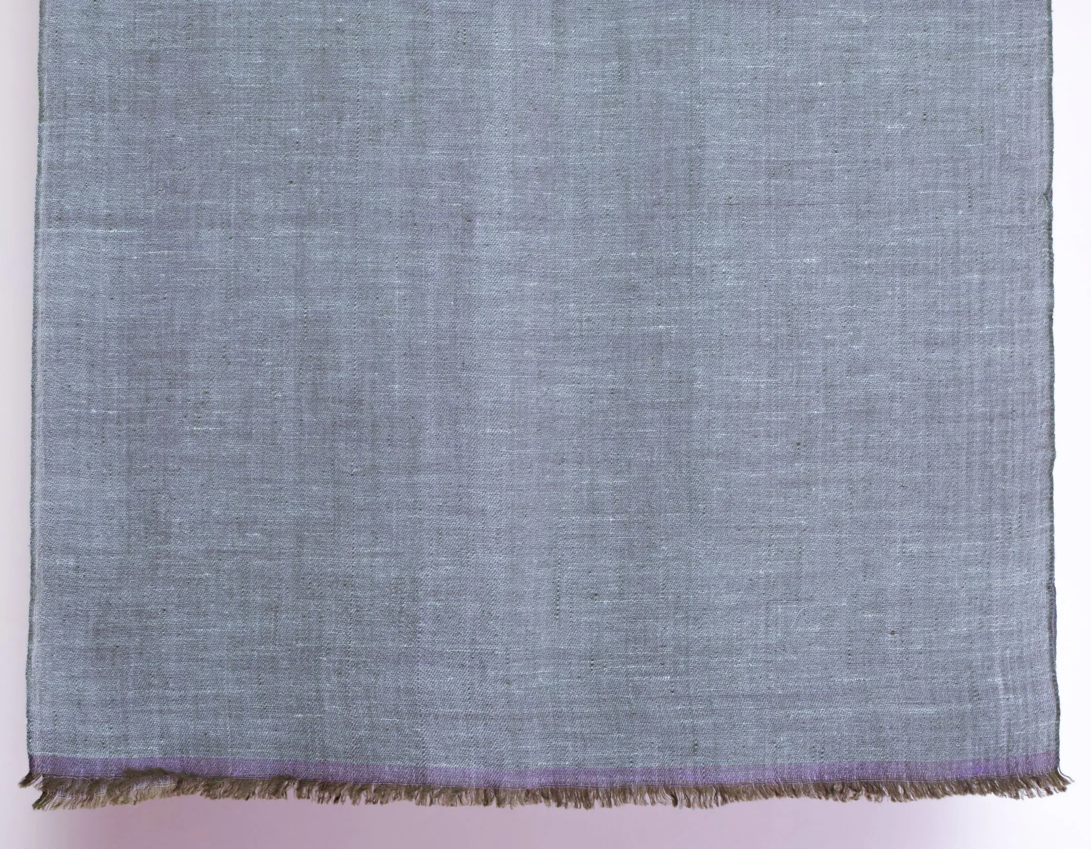 Saffron Grey Handwoven Reversible Cashmere Pashmina Stole