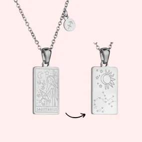 Sagittarius Zodiac Tarot Card Necklace