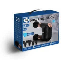Sealy Dual Head Percussion Massage Gun with 6 Vibration Settings (MA-109)
