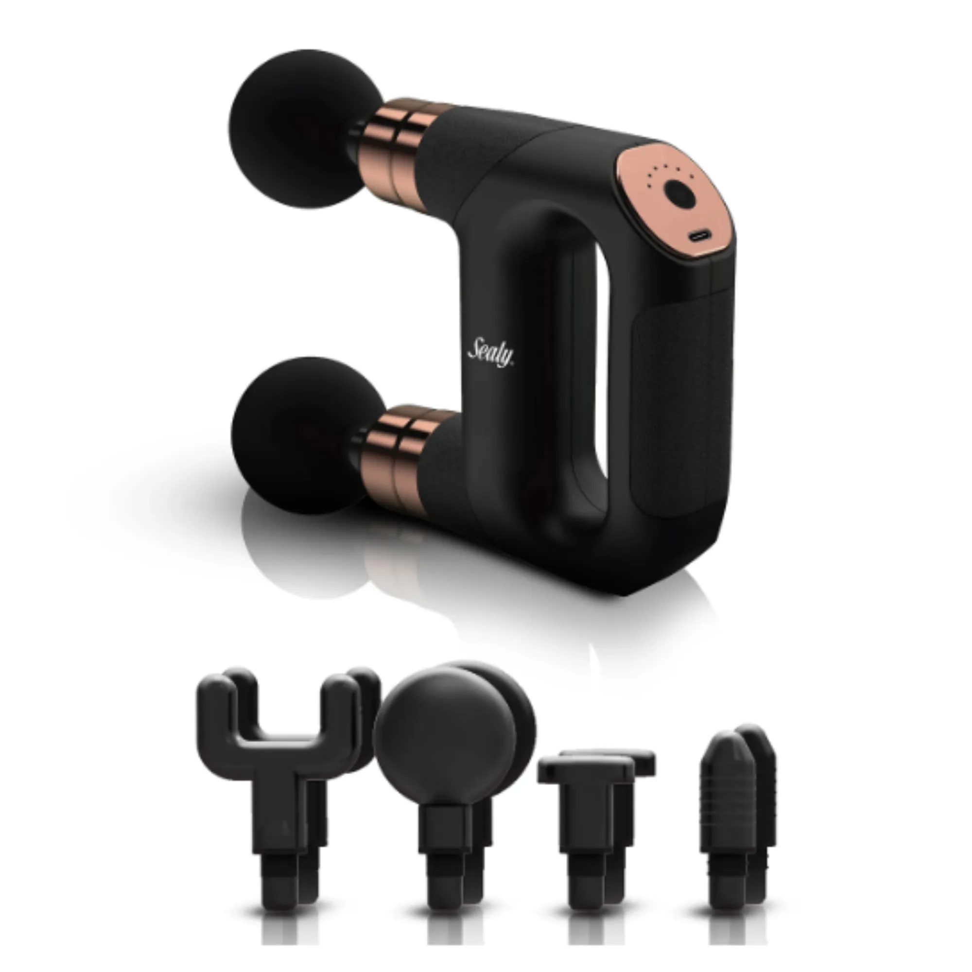 Sealy Dual Head Percussion Massage Gun with 6 Vibration Settings (MA-109)