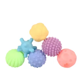 Set Of 6 Infant Sensory Silicone Soft Massage Balls Jq - 123A