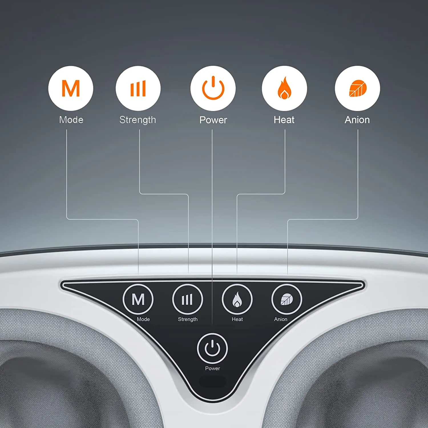 Shiatsu Foot Massager Machine with Heat Deep Kneading Therap I Air Compression I Meubon