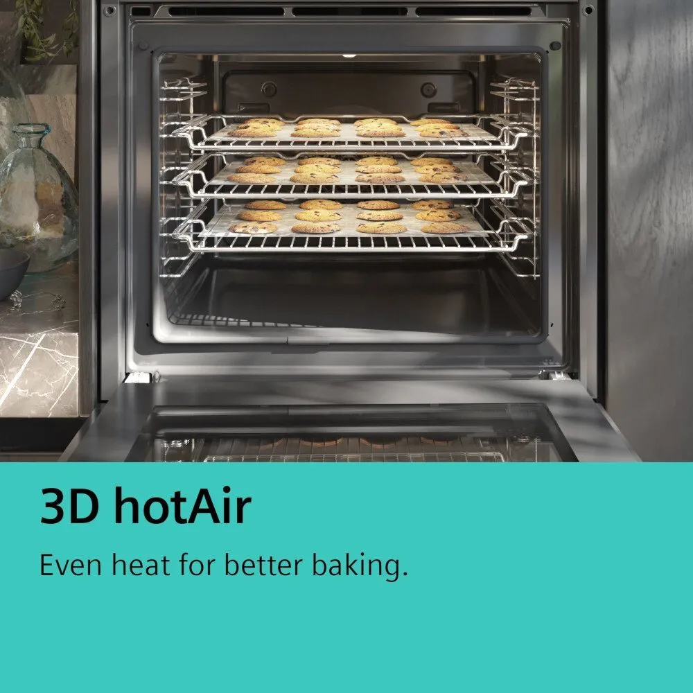 Siemens HB732G1B1B iQ700 Built-In Electric Single Oven, Black, A  Rated