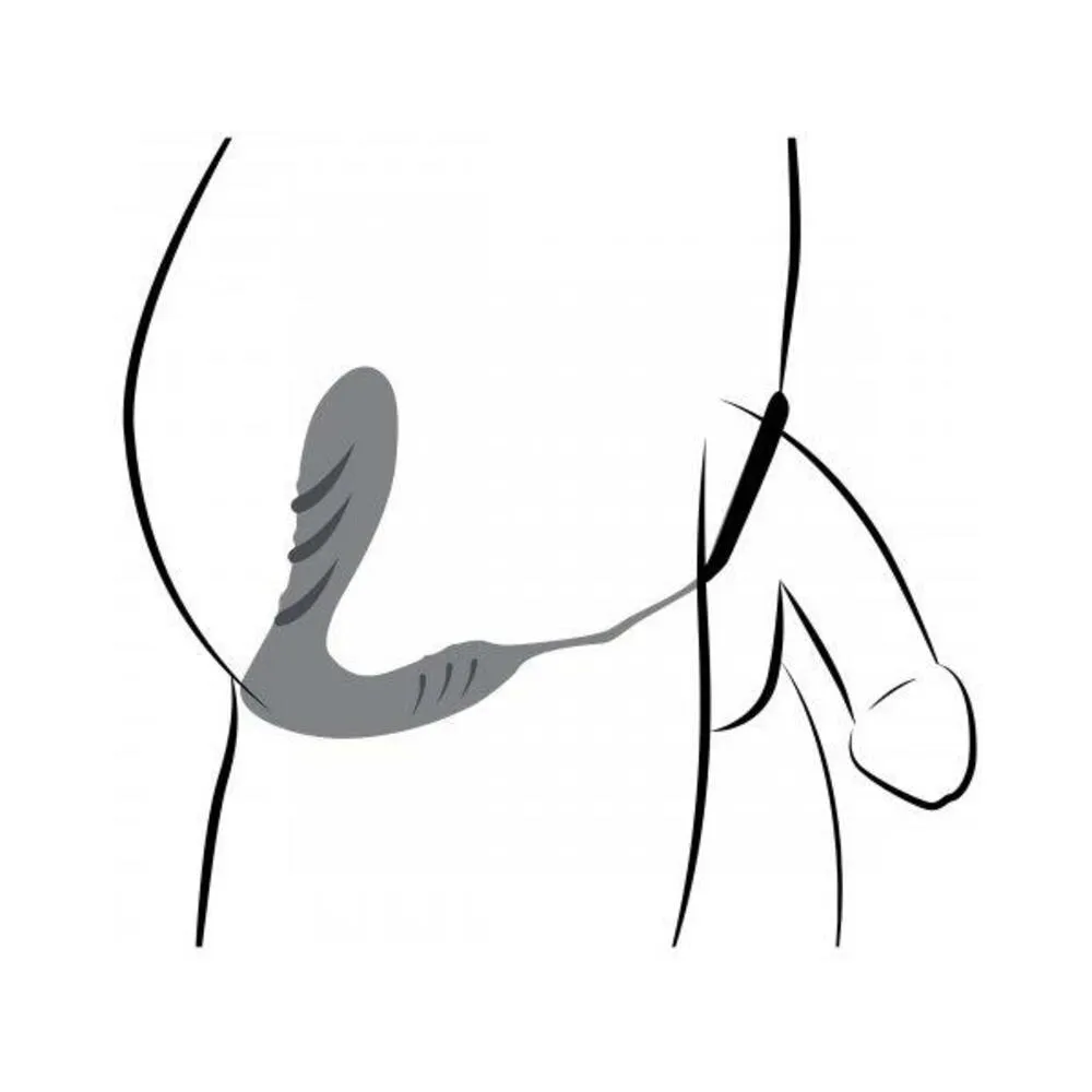 Silicone Prostate Vibrator And Strap With Remote Control