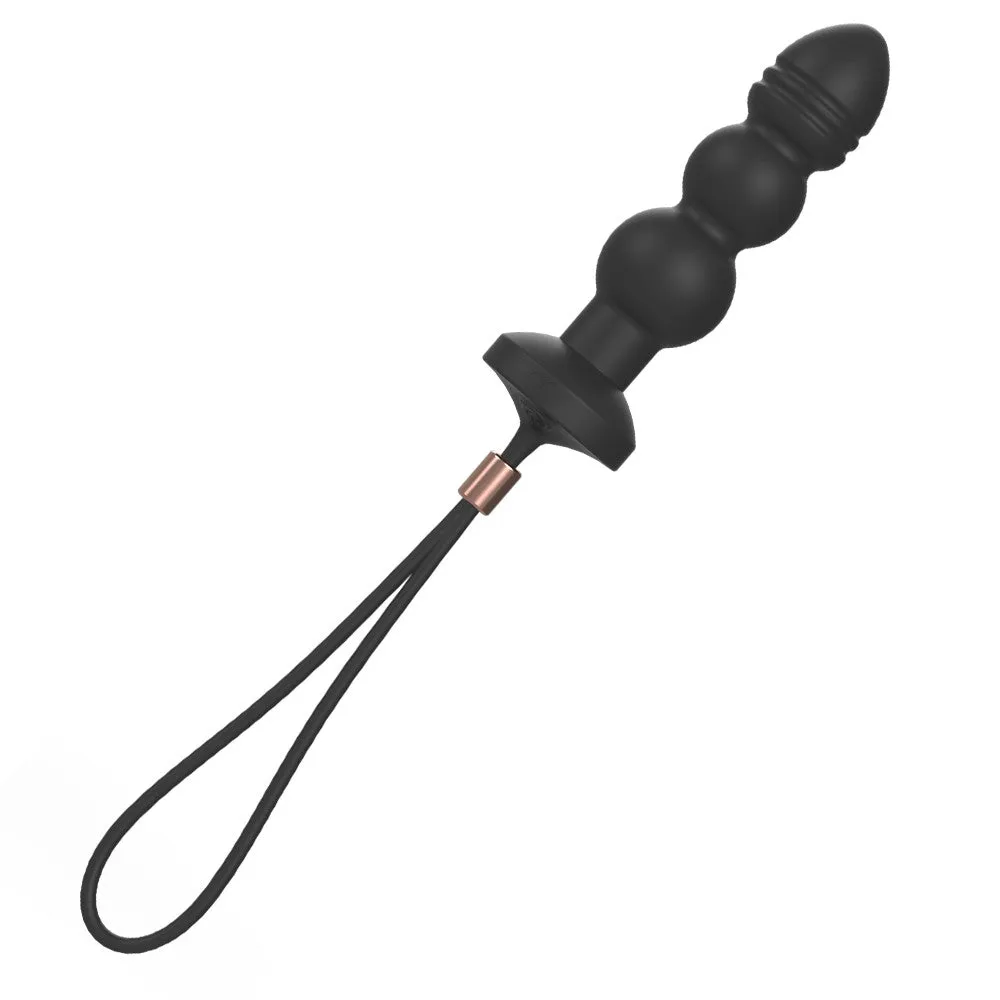 Silicone Vibrating Anal Beaded Plug