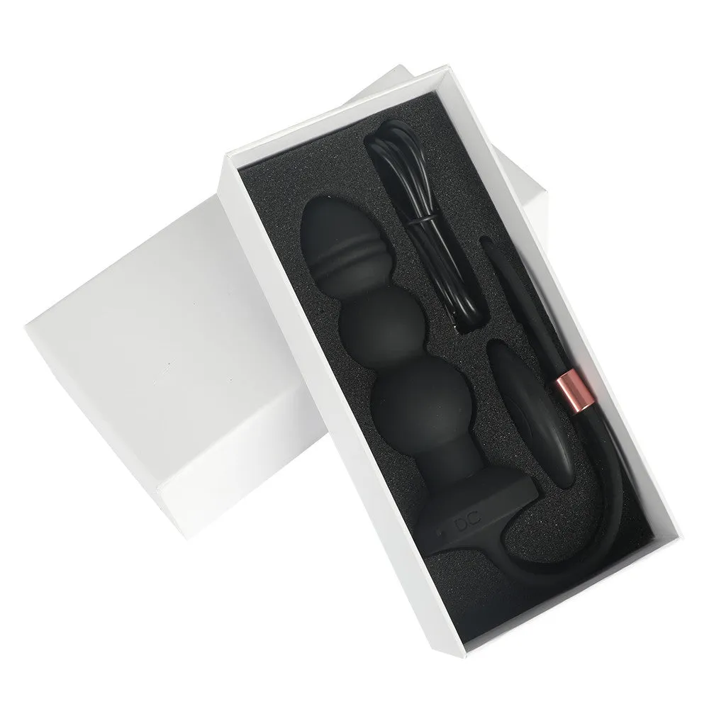Silicone Vibrating Anal Beaded Plug
