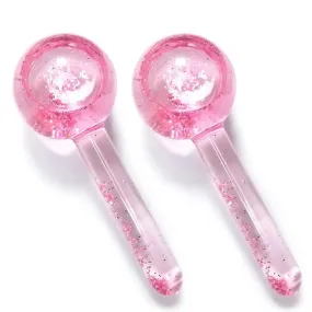 Silver 6Pcs Crystal Ice Hockey Massage Face BeAUty Eye Massager Ice Globes BeAUty Ball Eyes BeAUty Roller Water Wave Ball Fa0273