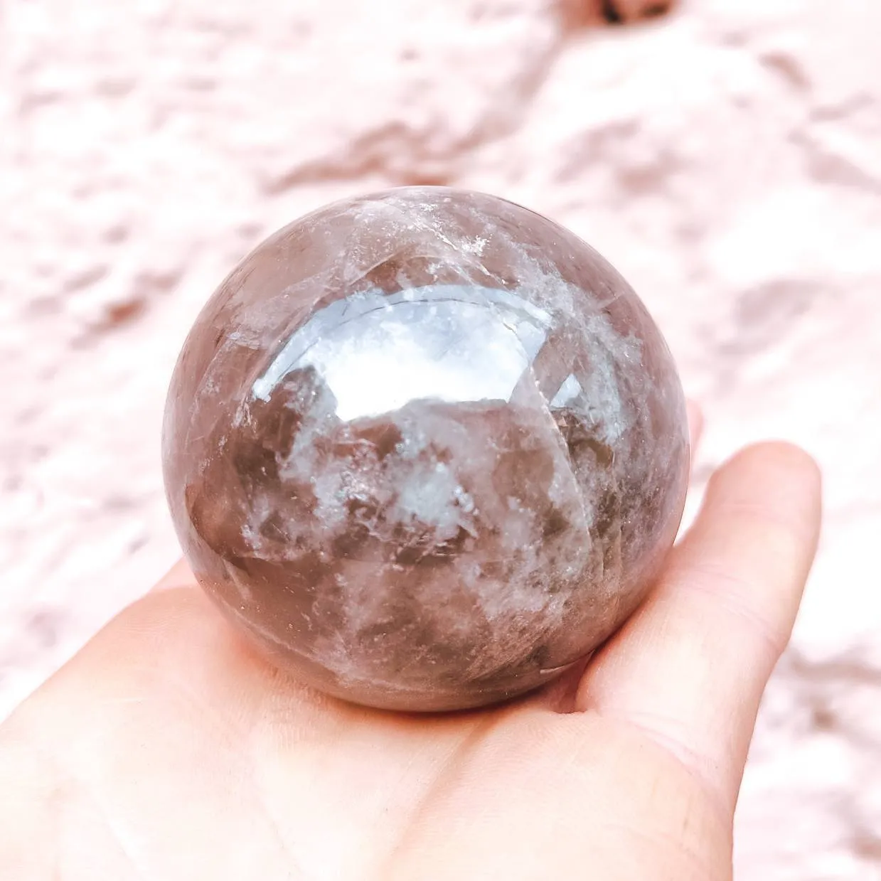 Smoky Quartz Crystal Sphere
