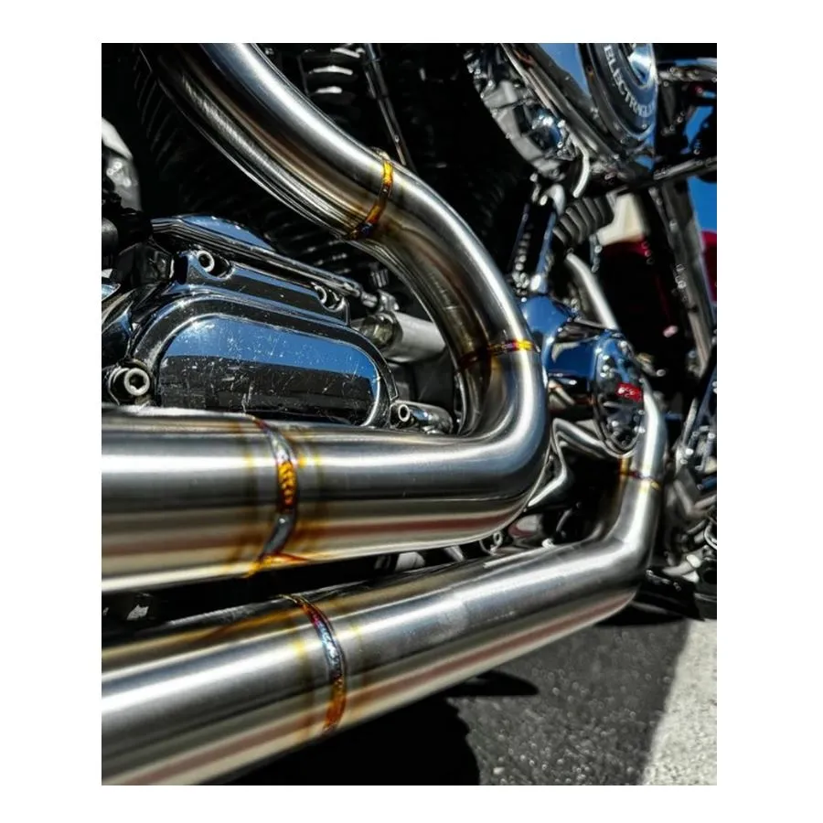 SP Concepts TC Bagger Full Length Turnpike Exhaust - Stainless for 1995-2016 Touring