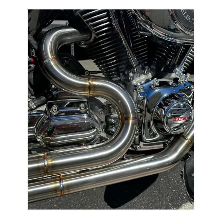 SP Concepts TC Bagger Full Length Turnpike Exhaust - Stainless for 1995-2016 Touring