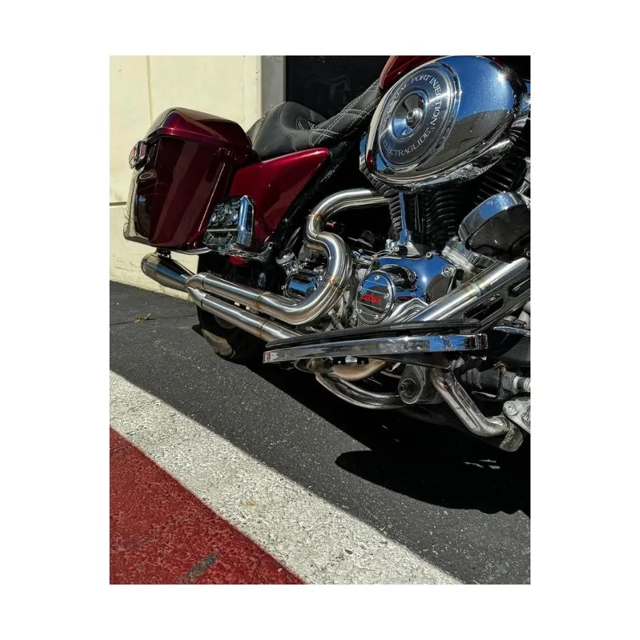 SP Concepts TC Bagger Full Length Turnpike Exhaust - Stainless for 1995-2016 Touring