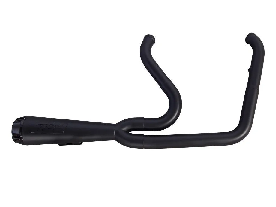 TBR Comp-S 2-Into-1 Exhaust – Black With Carbon Fiber End Cap. Fits Dyna 1991-2005