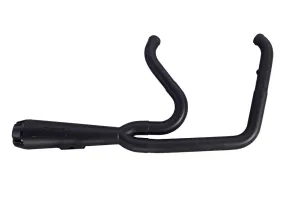 TBR Comp-S 2-Into-1 Exhaust – Black With Carbon Fiber End Cap. Fits Dyna 1991-2005