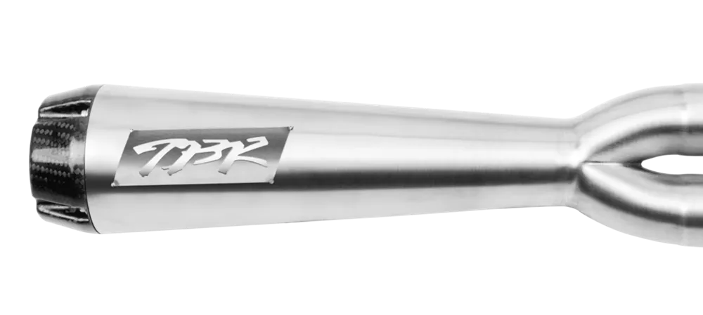 TBR Comp-S 2-Into-1 Exhaust – Stainless Steel With Carbon Fiber End Cap. Fits Softail Breakout & Fat Boy 2018up & FXDR 2019up