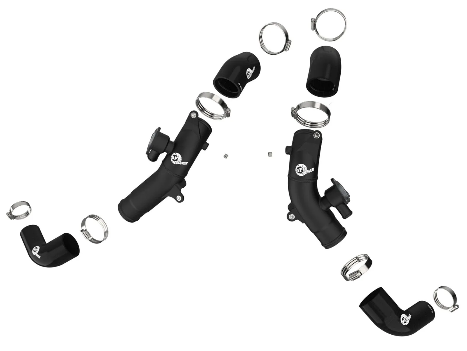 Toyota Tundra 22-23 V6-3.5L (tt) AFE BladeRunner 2.5 IN Aluminum Hot Charge Pipe Black 46-20568-B