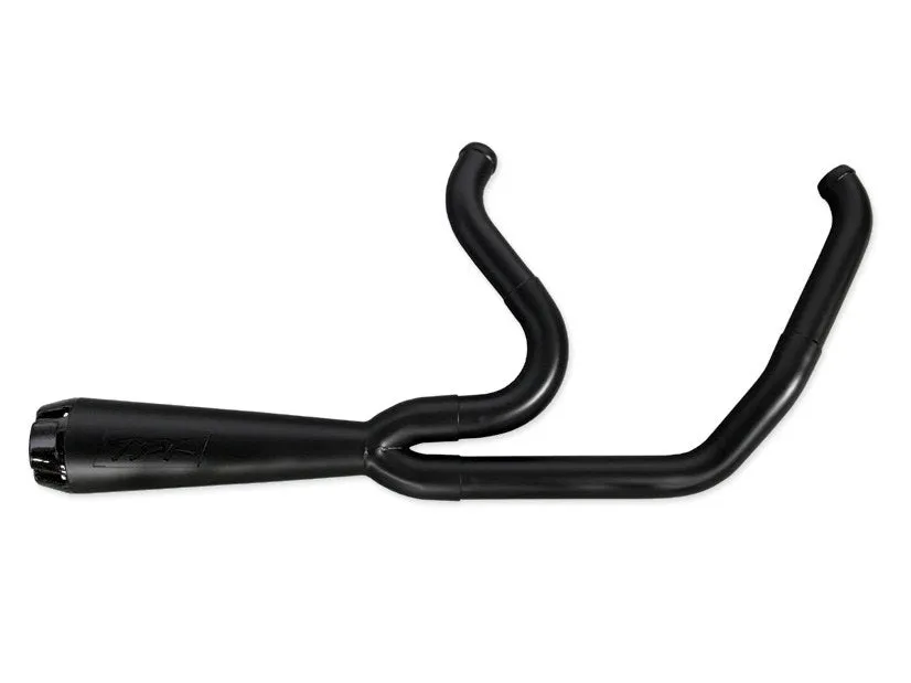 Two Bros. Comp S 2-into-1 Black Exhaust w/ Carbon End Cap For Harley '18-'24 M8 Softail