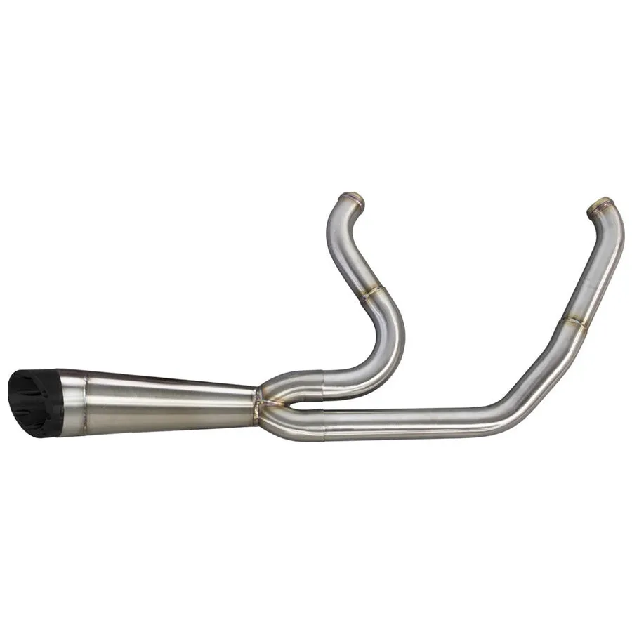 Two Bros. Shorty Turn Out Stainless 2 into 1 Exhaust for Harley Davidson M8 Softail ST & Sport Glide