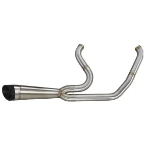 Two Bros. Shorty Turn Out Stainless 2 into 1 Exhaust for Harley Davidson M8 Softail