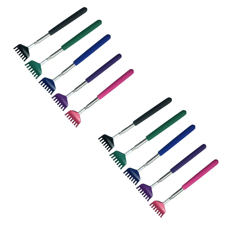 US 5~10Pc Extendable Back Scratcher Stainless Steel Back Scratcher/Hand Massager