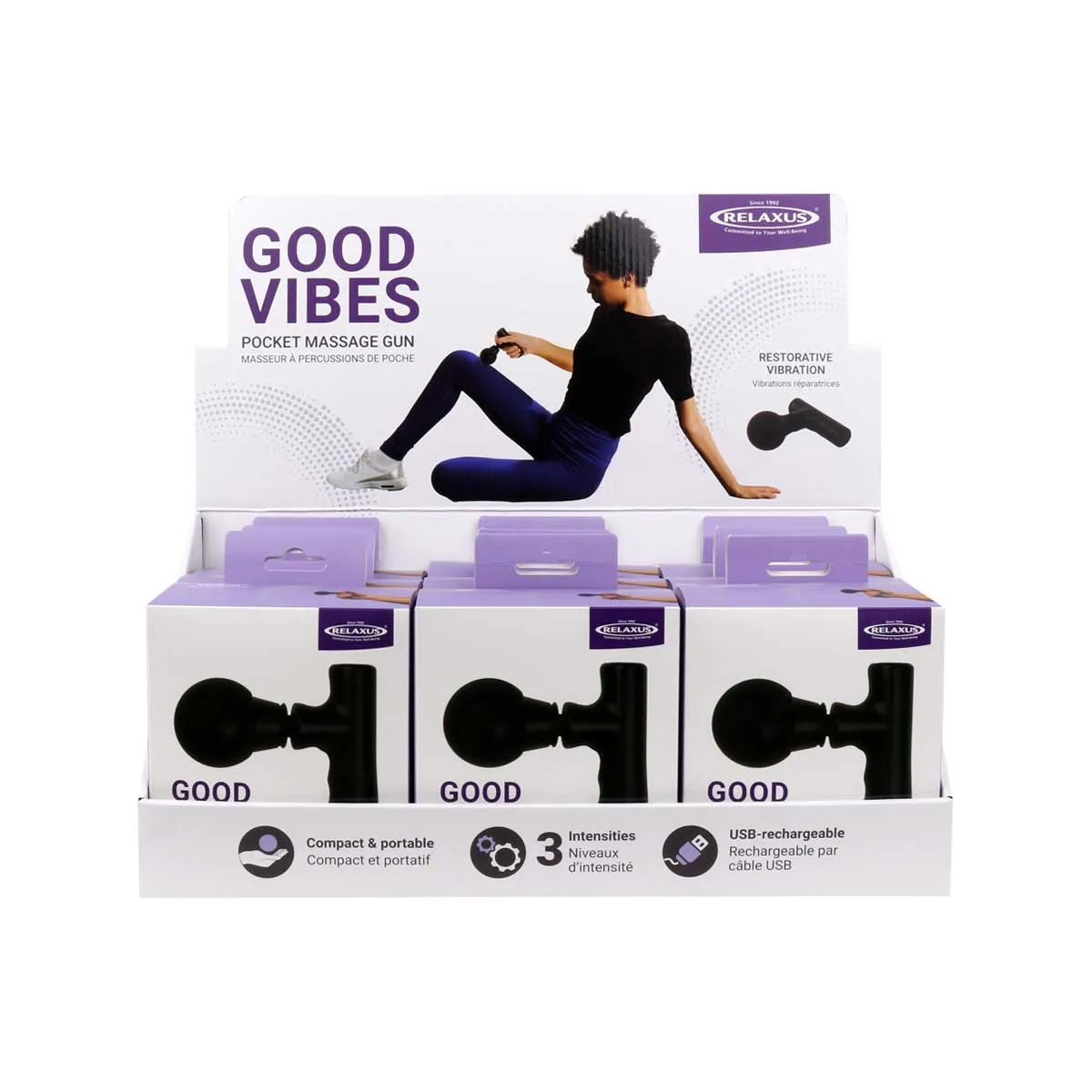 Wholesale Good Vibes Pocket Massager - Displayer of 9