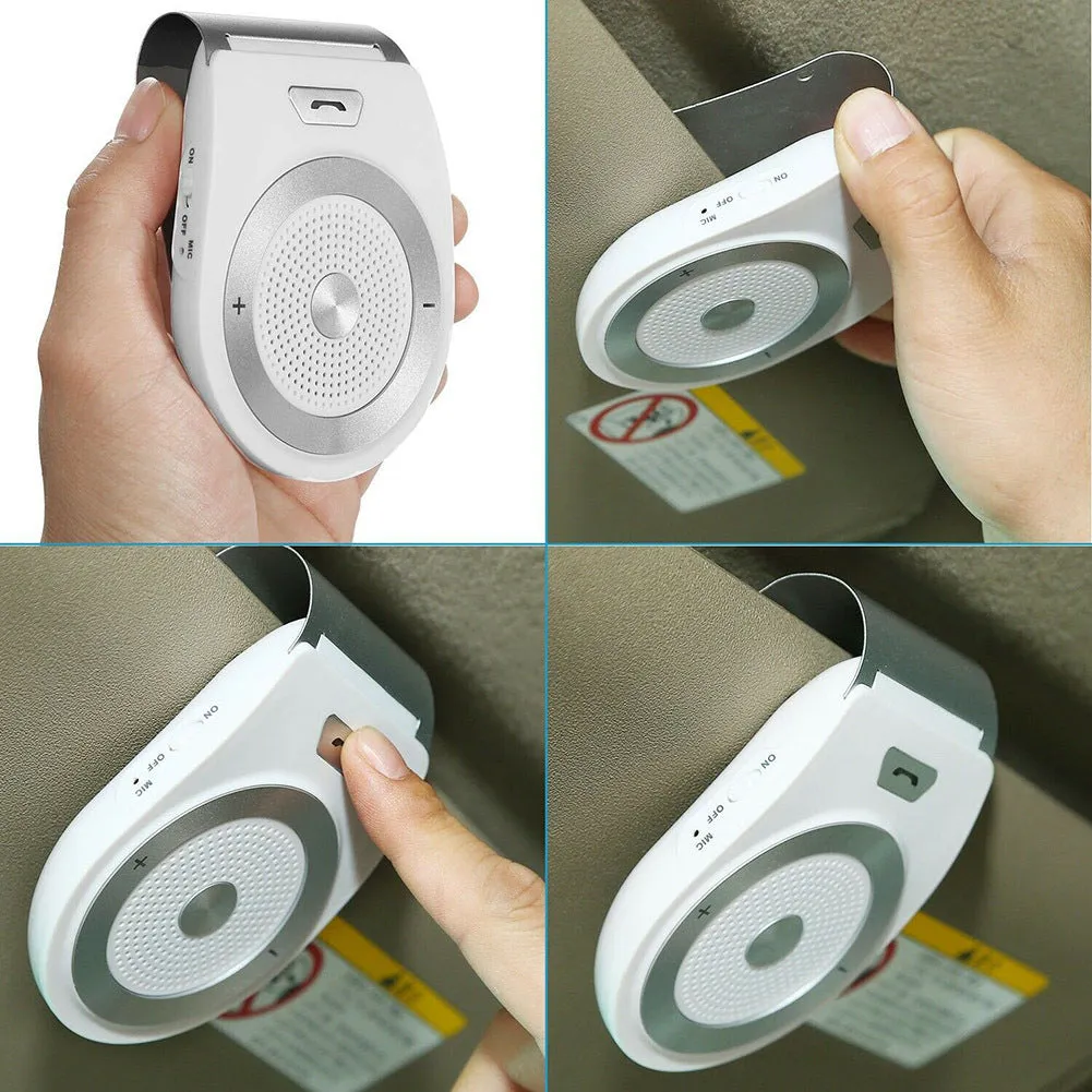 Wireless Car Speakerphone Kit Sun Visor Bluetooth Hands-free