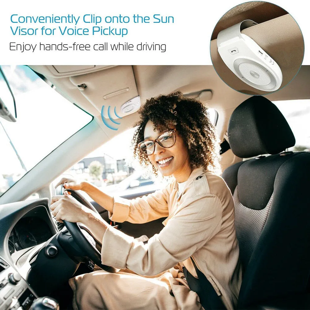 Wireless Car Speakerphone Kit Sun Visor Bluetooth Hands-free