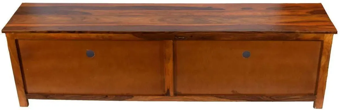 Wooden Twist Boton Solid Teak Wood TV Unit for Living Room