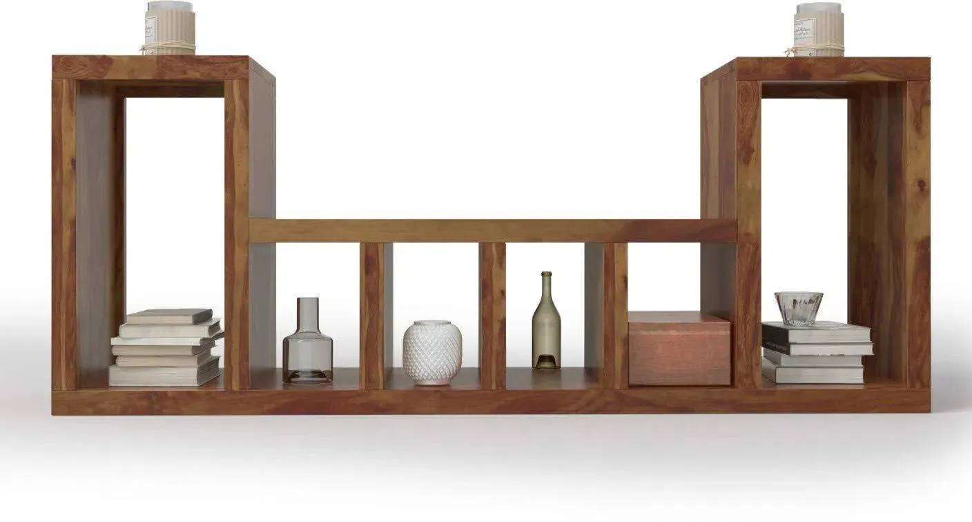 Wooden Twist CAJA Solid Sheesham Wood TV Unit for Living Room